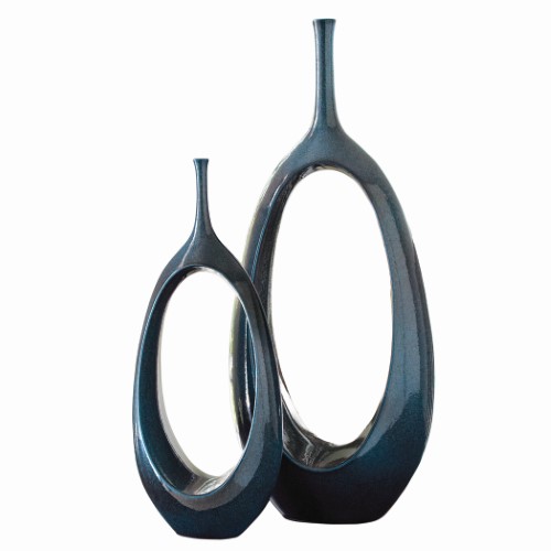 Open Oval Ring Vase-Celestial